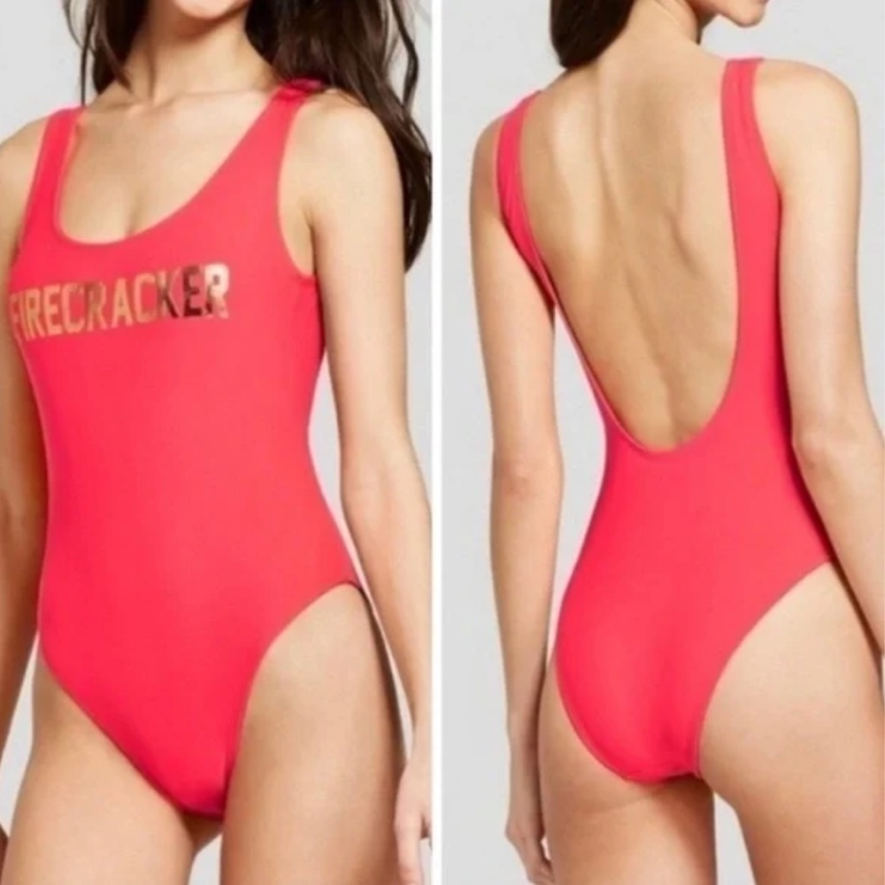 ‘Firecracker’ Pink One Piece Swim Suit